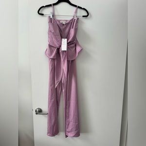WAYF lavender Lilac Satin Pants set XS